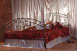 Kovová manželská postel Pamela 160 x 200 cm - patina zlatá