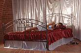 Kovová manželská postel Pamela 180 x 200 cm - patina měděná