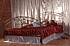 Kovová manželská postel Pamela 180 x 200 cm - patina stříbrná