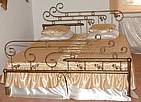 Kovová manželská postel Roxana 160 x 200 cm  - patina měděná