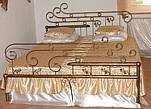 Kovová manželská postel Roxana 160 x 200 cm  - patina stříbrná
