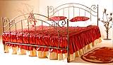 Kovová manželská postel Scarlet 160 x 200 cm - patina měděná
