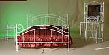 Kovová manželská postel Scarlet 180 x 200 cm - barva bílá