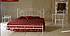Kovová manželská postel Scarlet bez předního čela 160 x 200 cm - barva bílá