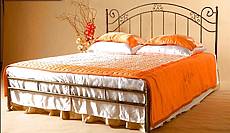 Kovová manželská postel Scarlet bez předního čela 180 x 200 cm - patina měděná