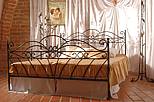 Kovová manželská postel Viking  160 x 200 cm - patina stříbrná