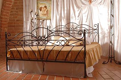 Kovová manželská postel Viking  160 x 200 cm - patina měděná
