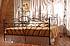 Kovová manželská postel Viking  180 x 200 cm - patina stříbrná