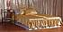 Kovová manželská postel Viking bez předního čela 160 x 200 cm - patina zlatá