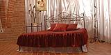 Kovová manželská postel Viking bez předního čela 160 x 200 cm - patina měděná