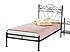 Kovová manželská postel Viking bez předního čela 180 x 200 cm - barva bílá