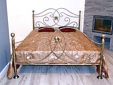Kovová postel Alexandra 120 x 200 cm, zlatá