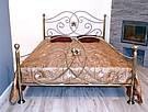 Kovová postel Alexandra 140 x 200 cm, stříbrná