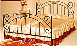 Kovová postel Amanda 140 x200 cm - patina zlatá