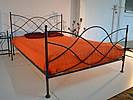 Kovová postel Elisa 140 x 200 cm, černá