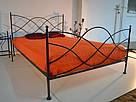 Kovová postel Elisa 140 x 200 cm, stříbrná