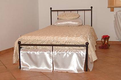 Kovová postel Kajtek 90 x 200 cm - patina stříbrná