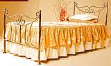 Kovová postel Kornelie 90 x 200 cm - patina zlatá