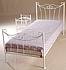 Kovová postel Kornelie 90 x 200 cm - barva bílá