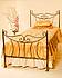Kovová postel Kornelie 90 x 200 cm - patina zlatá