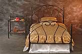Kovová postel Pamela  90 x 200 cm - patina měděná