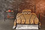 Kovová postel Pamela  90 x 200 cm - patina stříbrná
