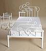 Kovová postel Roxana 90 x 200 cm  - barva bílá