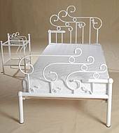 Kovová postel Roxana 90 x 200 cm - barva bílá