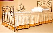 Kovová postel Scarlet  90 x 200 cm - patina stříbrná