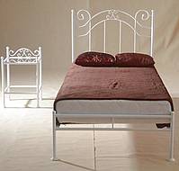 Kovová postel Scarlet bez předního čela 90 x 200 cm - barva bílá