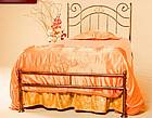 Kovová postel Scarlet bez předního čela 90 x 200 cm - patina měděná