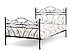 Kovová postel Viking  90 x 200 cm - barva černá