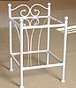 Kovový noční stolek Kornelie - barva bílá