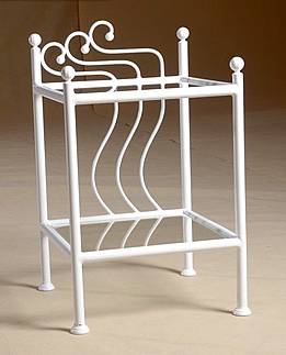 Kovový noční stolek Oáza - Roxana malý - barva bílá