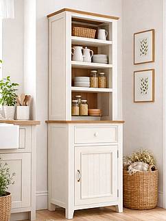 Kredenc LEVANDE AIR R5P z masivu krémová