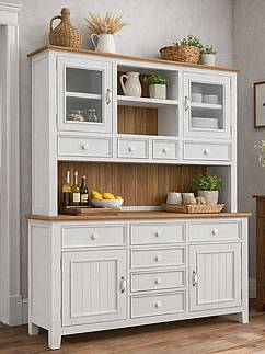 Kredenc LEVANDE SLIM R1 z masivu: bílá