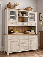 Kredenc LEVANDE SLIM R1P z masivu krémová