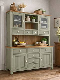 Kredenc LEVANDE SLIM R1P z masivu olivový