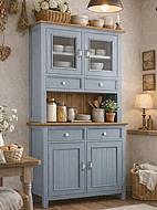 Kredenc LEVANDE SLIM R2P šedomodrá