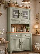 Kredenc LEVANDE SLIM R2P z masivu olivová