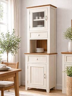 Kredenc LEVANDE SLIM R3P z masivu krémová