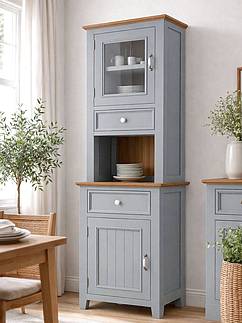 Kredenc LEVANDE SLIM R3P z masivu šedomodrá