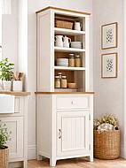 Kredenc LEVANDE SLIM R5P z masivu krémová