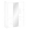 LINGO kombinovaná skříň se zrcadlem 5d bílý lesk