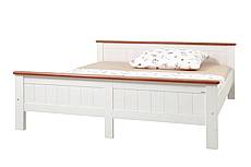 Manželská postel ANNY bílo-hnědá, šířka 180 cm