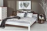 Manželská postel ANNY s nízkým čelem - bílo-hnědá, šířka 160 cm