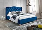 Manželská postel Aspen 160 - modrá BLUVEL 86