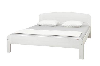 Manželská postel BERGHEN s nízkým čelem, šířka 160 cm - bílá