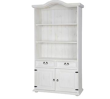 Masivní knihovna Classic Wood WHITE REG106