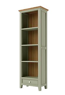 Masivní knihovna LEVANDE REG1P olivová